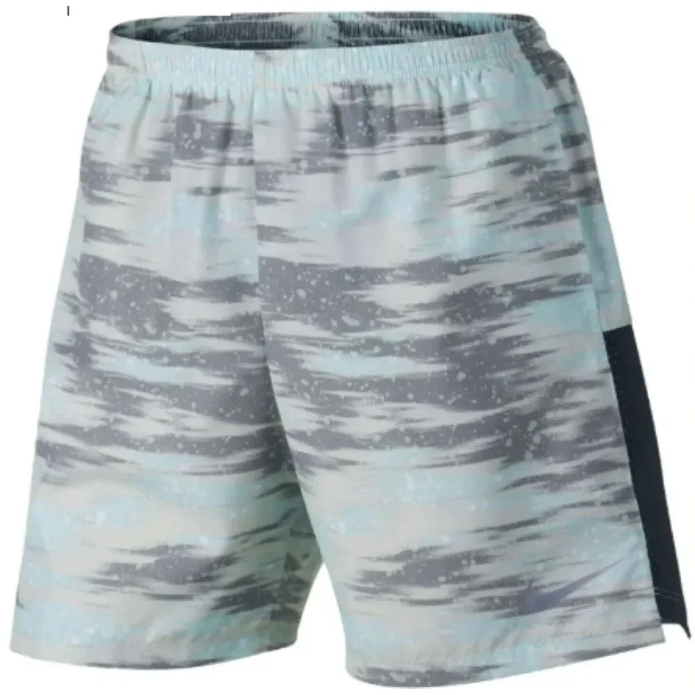 Nike Swim Print Shorts Size XL Light Blue Pattern